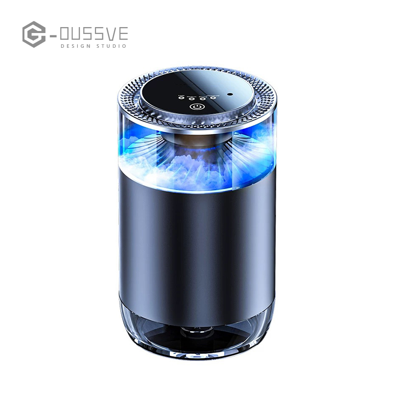 G-OUSSVE | Rechargeable Smart Essential Oil Diffuser, Car Air Freshener with Auto On/Off and RGB Ambient LED Light for Vehicle & Room Aromatherapy Machine