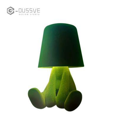 G-OUSSVE｜Cute Doll Design Table Lamp, 1 Count USB Rechargeable 3-level Dimmable Night Light, Decorative Light for Bedroom, Living Room, Office