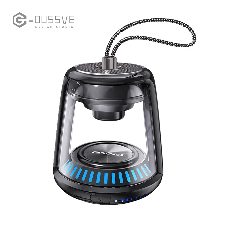 G-OUSSVE | Portable Wireless Speaker, USB Rechargeable Bluetooth-compatible Speaker with RGB Dimmable Light, Outdoor Waterproof Speaker for Home Party Outdoor Beach