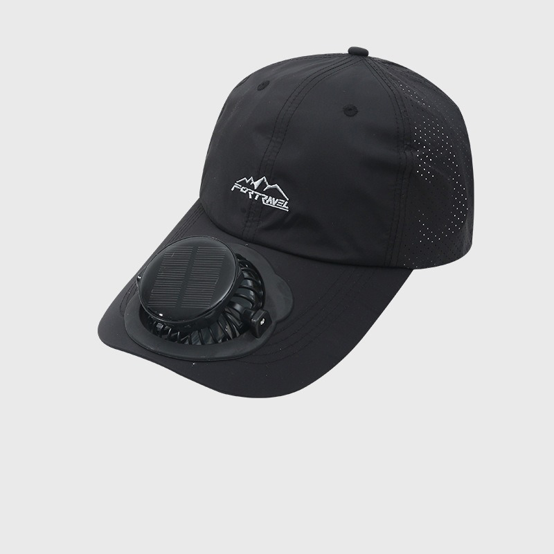 G-OUSSVE Summer Breathable Solar-Charging Fan Hat for Adults - Sun Protection Outdoor Baseball Cap with 1000mAh Battery, 8-16Hrs Runtime & Digital Display