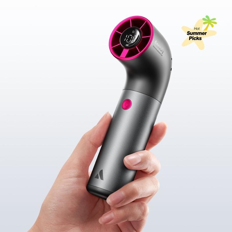 Portable Handheld Fan, Powerful Turbo Mini Fan, 19000 RPM High Speed Aero Ultra, 15H Max Cooling Time, 7 Speeds Aluminum Case, Pocket Rechargeable Personal Small Travel GIfts for Women, FathersDayGift