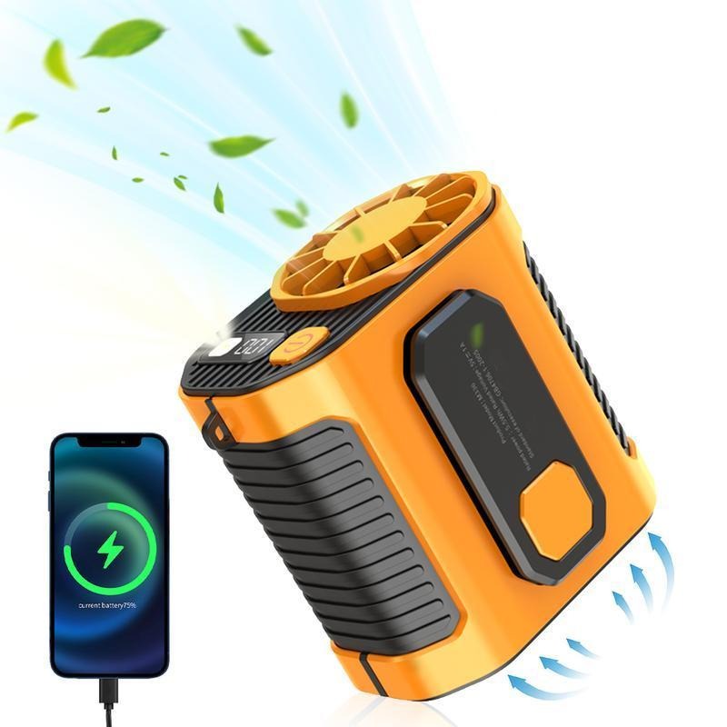 G-OUSSVE｜Portable Waist Fan, Personal Cool Clip Fan , window fan,clip on fan,personal fan,battery powered fan，clip on fan for bed，personal fans portable rechargeable，clip fan，household essentials，cooling vest for men，for Outdoor Jobsite Camping Travel