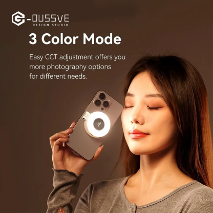 G-OUSSVE | Magnetic Selfie Light LM19, LED Fill Light Compatible with Magsafe, LED Selfie Ring Light