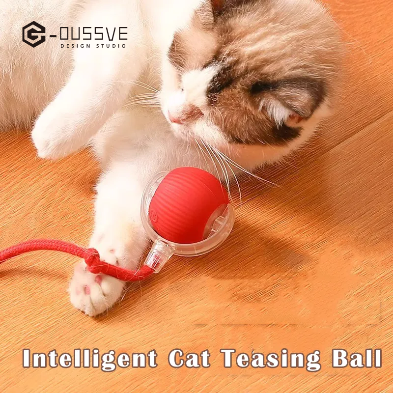 G-OUSSVE｜Interactive Cat Toys for Indoor Cats, Pet Interactive Dog Ball, Pet Smart Chase Ball, Moving Cat Toys