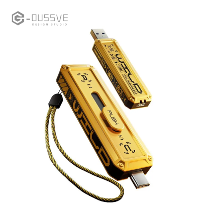 G-OUSSVE |  USB Flash Drive,Wild Series,1000MB/s USB 3.2 Gen2 + Type-C Dual Interface, Push-Pull Design with Lanyard,Compatible with iPhone, MacBook, Android