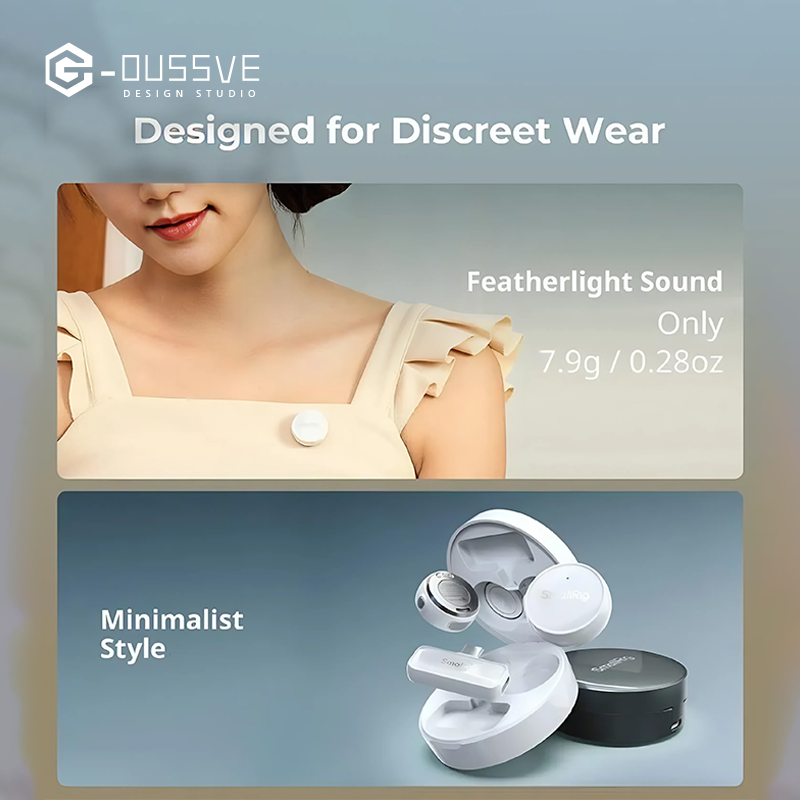 G-OUSSVE | SmallRig S60 USB-C Wireless Mic,Magnetic Clip Pro Kit for iPhone 15/16 Pro & Android,44H Studio Sound with Noise Cancelling, Crystal Clear Audio,Compact,Lightweight Design Lavalier Microphone for Vlog, Live Streaming, Content Creation 4706/4934