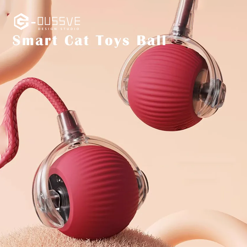 G-OUSSVE｜Interactive Cat Toys for Indoor Cats, Pet Interactive Dog Ball, Pet Smart Chase Ball, Moving Cat Toys