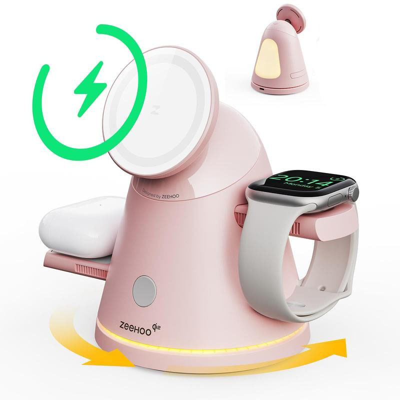 G-OUSSVE 4-in-1 Wireless Charging Station for Apple, 15W Qi2 Mag-safe