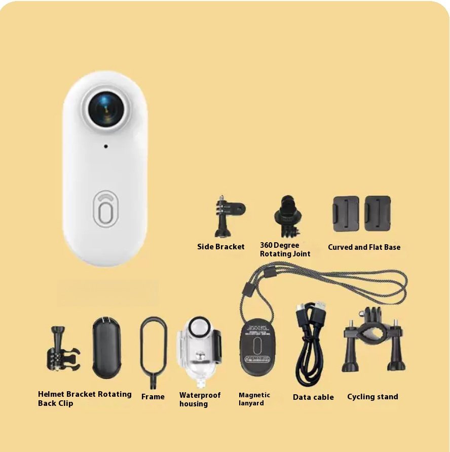 G-OUSSVE 4K Thumb Action Camera, Thumb POV Portable Body Cam, Tiny Size, Hands Free, Mount Anywhere Magnetic Sport DV, Bike Cycling, Pet, Vlogging Card Water Proof