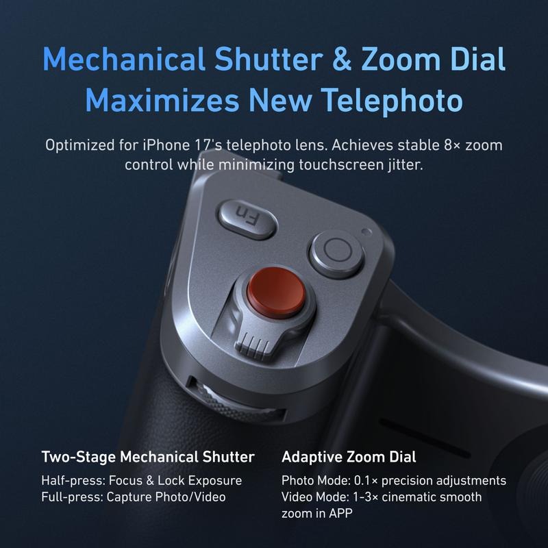 G-OUSSVE Retro Leather Master Grip Camera Handle for iPhone 17 Pro Max/Pro – Pro Filmmaking Kit with Graphene Cooling Phone Case, Mag Safe Wireless Charging, Shutter & Dial Controls, Tripod, Magnetic Filter, iPhone 17 Accessories for Vlog, Selfie, Video