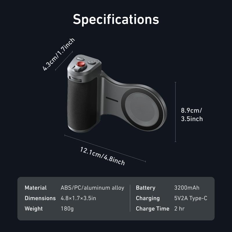 G-OUSSVE Retro Leather Master Grip Camera Handle for iPhone 17 Pro Max/Pro – Pro Filmmaking Kit with Graphene Cooling Phone Case, Mag Safe Wireless Charging, Shutter & Dial Controls, Tripod, Magnetic Filter, iPhone 17 Accessories for Vlog, Selfie, Video