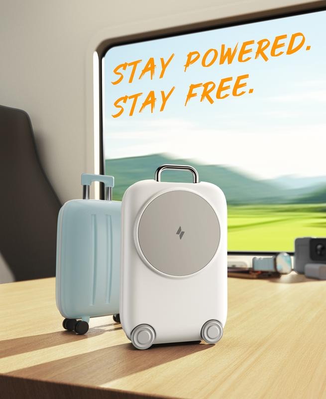 G-OUSSVE | Traveling Fast Wireless Charging Station for Apple Devices, Magnetic 3 in 1 Travel MagSafe Charger Stand for iPhone 17 16 15 14 13 12 Pro Max Plus, Apple Watch& Air pods 4 3 2 Pro