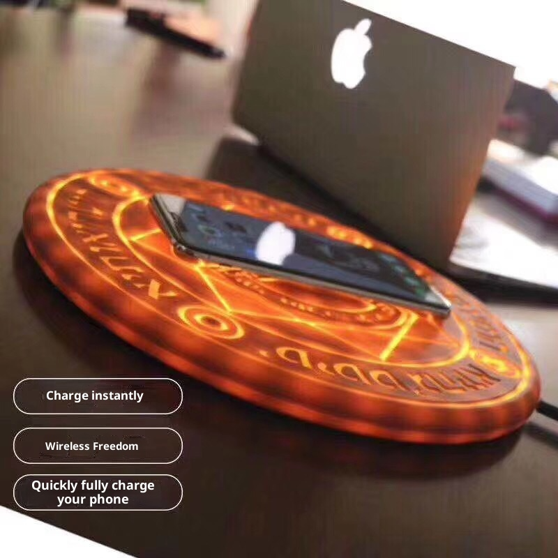 G-OUSSVE |  10W Magic Array Wireless Charger Creative Luminous Base Cool with Sound Effects Phone Automatic Induction Charging Display