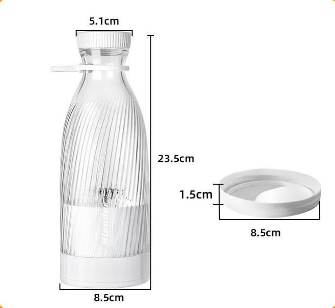 G-OUSSVE | 500ml Smoothie Blender, USB Rechargeable Juicer, Portable Mini Electric Mixer, Perfect for Office, Sports, Outdoor, Travel, Fruit Juicer with Bottle Design  ﻿