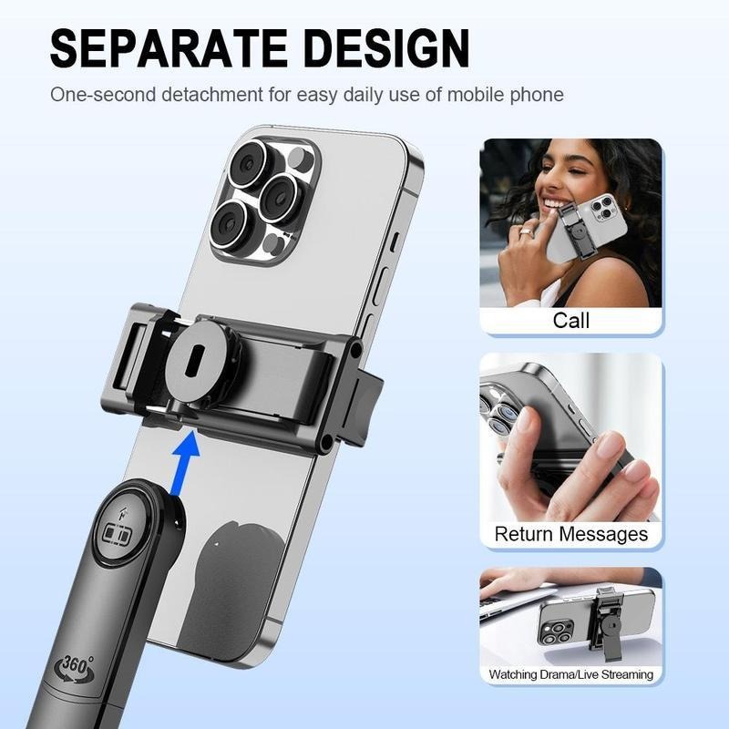 G-OUSSVE 1.76m Tracking Function Automatic Pop-open Tripod Stand for Cell Phone, Detachable Phone Clip, Gesture Controls The Stable Tripod, Selfie Accessories
