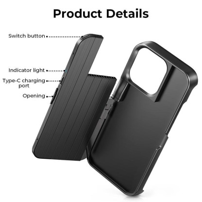 G-OUSSVE | Concert Phone Case with Selfie Stick 3-in-1 Foldable iPhone Case Slim Vertical Design Rotatable Mount Bluetooth Remote Shooting Multi-Angle Rotation Folding Stand for Travel & Vlogging