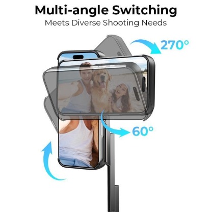 G-OUSSVE | Concert Phone Case with Selfie Stick 3-in-1 Foldable iPhone Case Slim Vertical Design Rotatable Mount Bluetooth Remote Shooting Multi-Angle Rotation Folding Stand for Travel & Vlogging