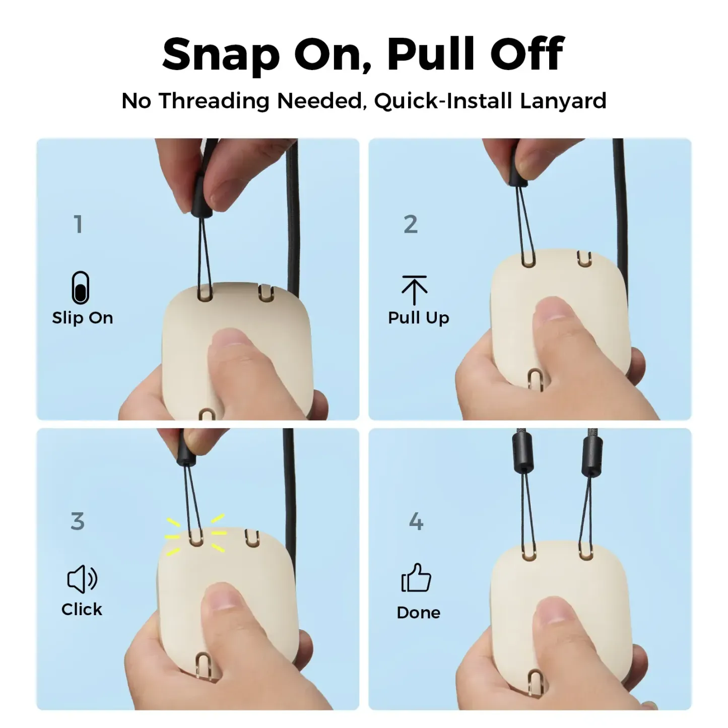 G-OUSSVE | Portable Mini Neck Fan 95g Ultra-Light & Magnetic, 10H Battery Life, 3-Speed Silent Wind, Tangle-Free Design-Summer Essential