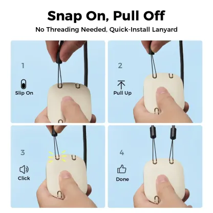 G-OUSSVE | Portable Mini Neck Fan 95g Ultra-Light & Magnetic, 10H Battery Life, 3-Speed Silent Wind, Tangle-Free Design-Summer Essential