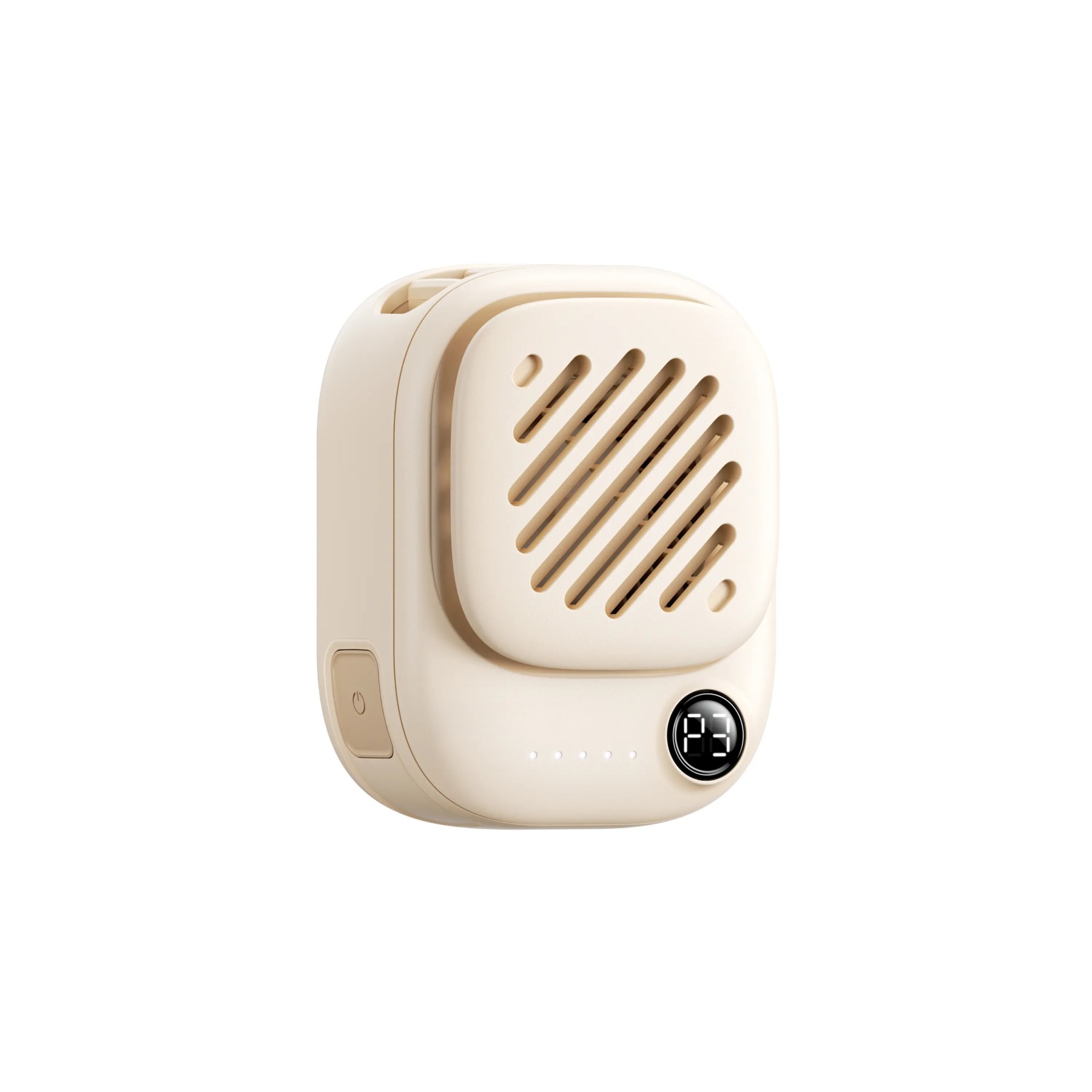 G-OUSSVE | Portable Mini Neck Fan 95g Ultra-Light & Magnetic, 10H Battery Life, 3-Speed Silent Wind, Tangle-Free Design-Summer Essential