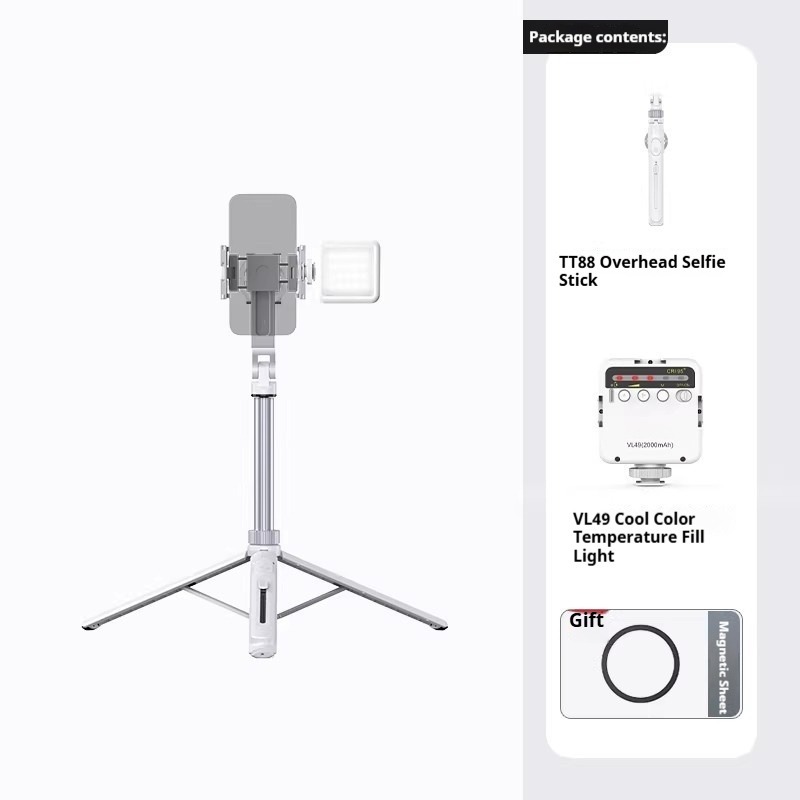 G-OUSSVE | TT88 Magnetic Tripod for iPhone 17, 57" Extendable Selfie Stick w Remote, 2-in-1 Phone Clip & Dual Cold Shoe Mounts-Lightweight Phone Tripod Stand for Vlogging, Travel, Video Recording