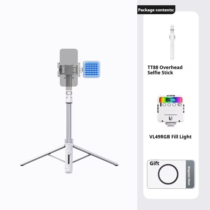 G-OUSSVE | TT88 Magnetic Tripod for iPhone 17, 57" Extendable Selfie Stick w Remote, 2-in-1 Phone Clip & Dual Cold Shoe Mounts-Lightweight Phone Tripod Stand for Vlogging, Travel, Video Recording