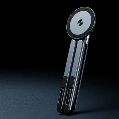 G-OUSSVE Laptop Stand for Desk, Foldable Aluminum Alloy Magnetic Notebook Riser Mount,Adjustable Height Ventilated Cooling Computer Cooling Holder,Multi-functional Stand for Laptop,Tablet and Phone