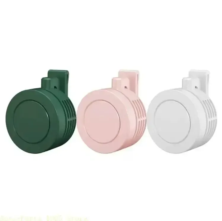 G-OUSSVE Mini Clip on Fan for Shirt & Waist, Portable Small Whirlwind Bladeless Fan, Small but Powerful, 3-Speed Silent Personal Mini Rechargeable Cooling Fans