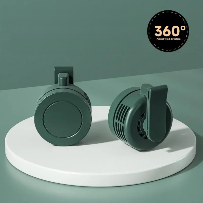 G-OUSSVE Mini Clip on Fan for Shirt & Waist, Portable Small Whirlwind Bladeless Fan, Small but Powerful, 3-Speed Silent Personal Mini Rechargeable Cooling Fans