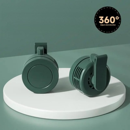 G-OUSSVE Mini Clip on Fan for Shirt & Waist, Portable Small Whirlwind Bladeless Fan, Small but Powerful, 3-Speed Silent Personal Mini Rechargeable Cooling Fans