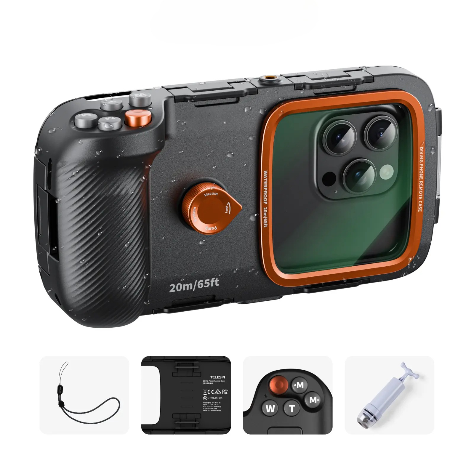 G-OUSSVE Waterproof Phone Case for Diving, Snorkeling, Swimming – Universal Underwater Housing for iPhone 17, Samsung and Most Phones, Bluetooth Remote & Zoom, Grip Handle, Photo Video Shooting for Vlog, Travel, Beach, Adventure