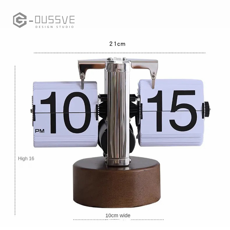 G-OUSSVE｜Automatic Page Flipping Mechanical Clock Balance Calendar European Creative Gateway Internet Celebrity Desktop Decoration