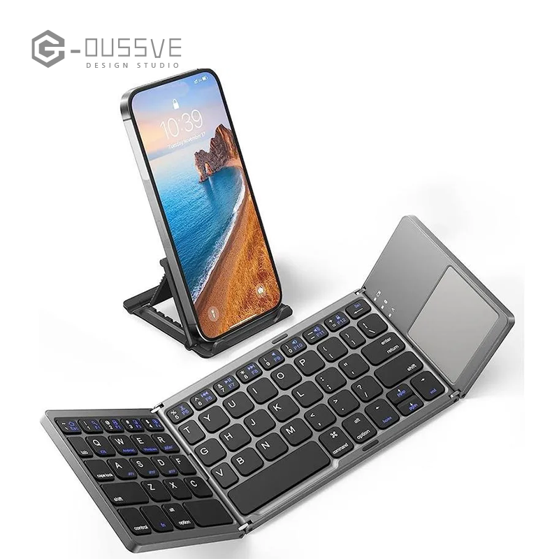 G-OUSSVE｜Ultra-thin Wireless Mini Bluetooth-compatible Keyboard, Foldable & Simple Design Tablet Keyboard for Household & Office