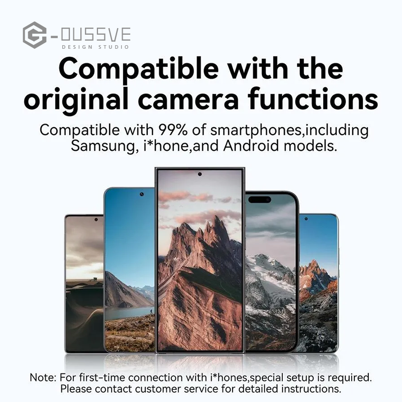 G-OUSSVE | Universal Smartphone Camera Grip with Selfie Stick, Wireless Bluetooth-compatible Remote Control One-handed Quick Zoom & Mode Switching Compatible with Samsung Android Phone