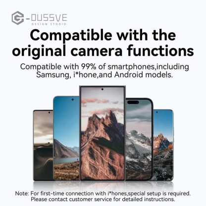 G-OUSSVE | Universal Smartphone Camera Grip with Selfie Stick, Wireless Bluetooth-compatible Remote Control One-handed Quick Zoom & Mode Switching Compatible with Samsung Android Phone