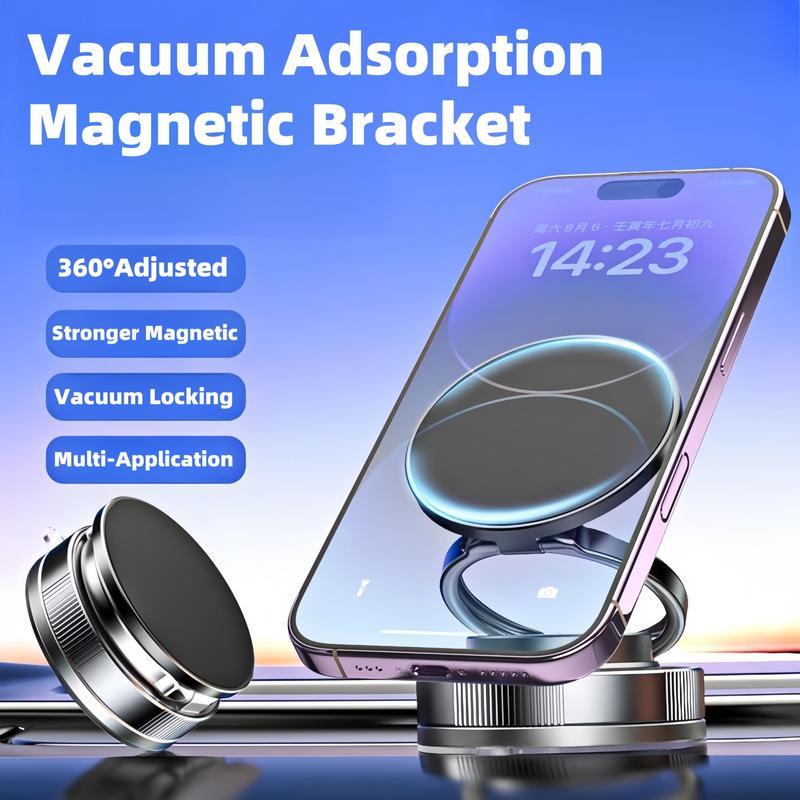 G-OUSSVE|360 Adjustable Vacuum Magnetic Phone Holder,Suction Cup Phone Mount for Magsafe, Portable Cell Phone Holder for Car, Makeup/Gym/Mirror,Fit for All iphone iphone 11 and above