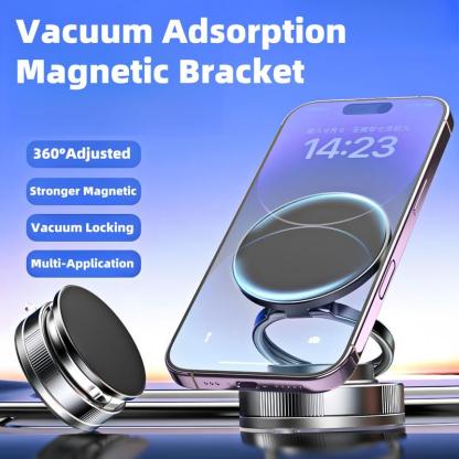 G-OUSSVE｜360 Adjustable Vacuum Magnetic Phone Holder,Suction Cup Phone Mount for Magsafe, Portable Cell Phone Holder for Car, Makeup/Gym/Mirror,Fit for All iphone iphone 11 and above