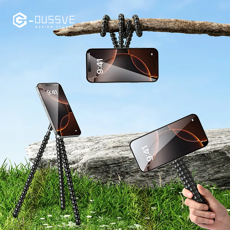 G-OUSSVE|Outdoor Magnetic Octopus Phone Stand — Portable Tripod for Travel, Livestreaming, Vlogging, Handheld Selfies, and Desktop Shooting. Mini 2025 Edition, Perfect for Recording and Photography