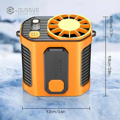 G-OUSSVE｜Portable Waist Fan, Personal Cool Clip Fan, Battery Powered Fan, Clip On Fan for Bed, Portable Rechargeable, Household Essentials, Cooling Vest for Outdoor Jobsite Camping Travel