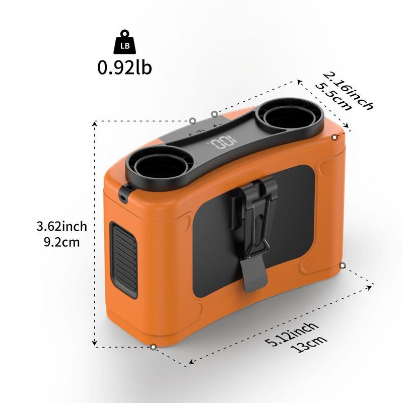 G-OUSSVE｜Rechargeable Waist Fan, 1 Count Strong Airflow Mini Wearable Belt Fan, 10 Speed Portable Neck Fan for Outdoor, Camping