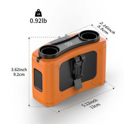 G-OUSSVE｜Rechargeable Waist Fan, 1 Count Strong Airflow Mini Wearable Belt Fan, 10 Speed Portable Neck Fan for Outdoor, Camping