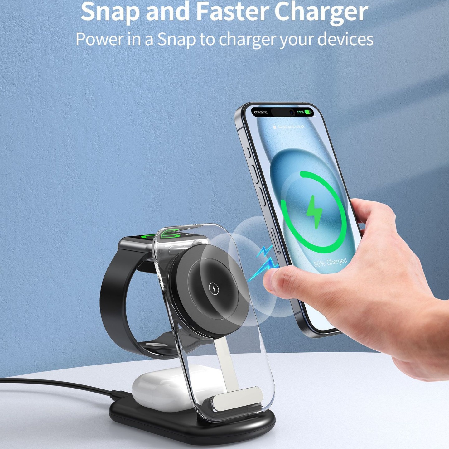 G-OUSSVE | 3-in-1 Magnetic Wireless Charger