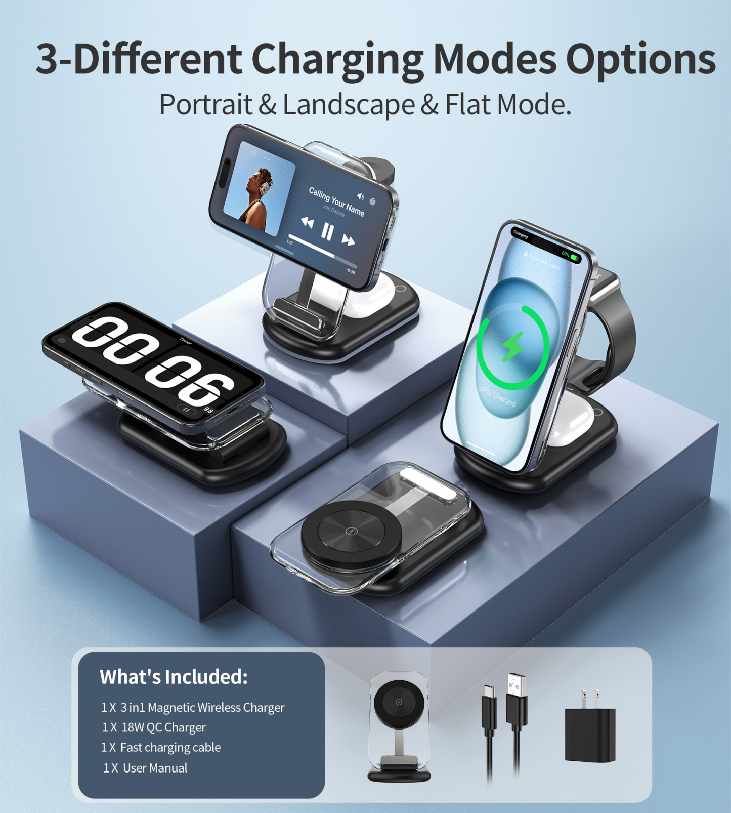 G-OUSSVE | 3-in-1 Magnetic Wireless Charger