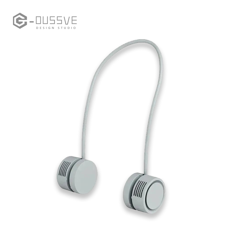G-OUSSVE｜Foldable Neck Fan 3 Power Settings USB Rechargeable 1600mAh Battery Bladeless Fan for Outdoor Sports Travel