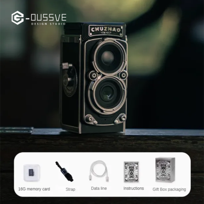 G-OUSSVE｜ChuZhao premium realistic twin-lens reflex digital camera, retro CCD, high-definition entry-level, compact travel camera for women