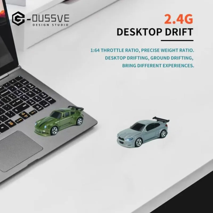 G-OUSSVE｜1/64 Mini Drift Car,Remote control car drifting on the desktop, USB rechargeable,Holiday or Birthday gifts for boys kids