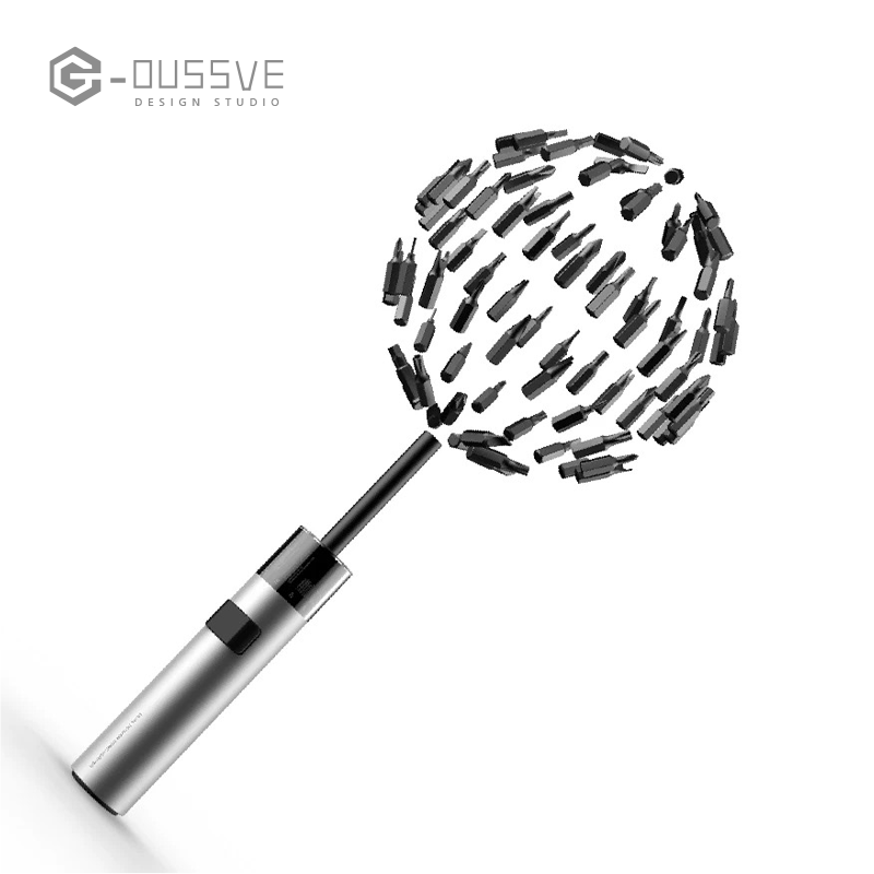 G-OUSSVE | Electric Screwdriver with 3 LED Lights/36 Bits, Precision Repair Tools Kit with Type-C Charging, for Smartphones, Toys, Clock, Camera,Laptop