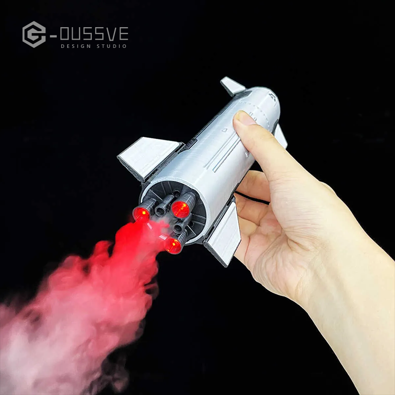 G-OUSSVE | SpaceX Starship 1/200 Rocket Model with Spray Humidifier 