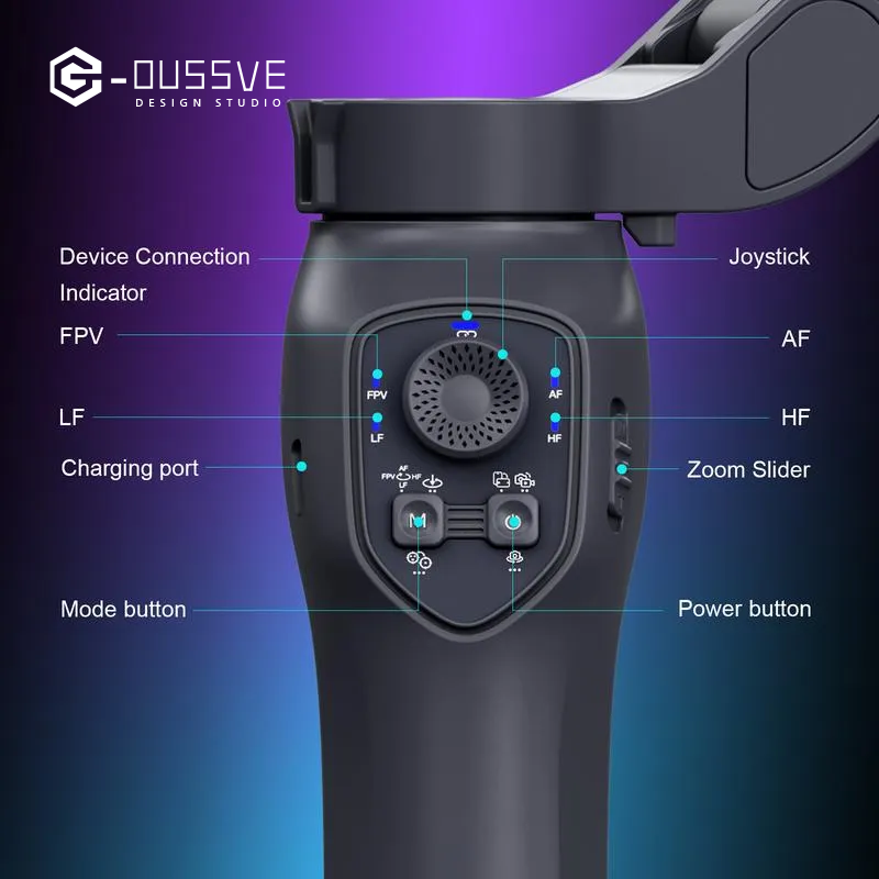 G-OUSSVE | 3-Axis AI  Mobile Phone Gimbal,estabilizado selfie profesional,gimbal stabilizer for smartphone, Face Tracking,phone stabilizer for video recording, for iPhone, Andriod, Vlogging for Youtube, TikTok, Twitter, Skype and Video Shooting Stabilizer