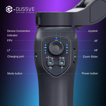 G-OUSSVE | 3-Axis AI  Mobile Phone Gimbal,estabilizado selfie profesional,gimbal stabilizer for smartphone, Face Tracking,phone stabilizer for video recording, for iPhone, Andriod, Vlogging for Youtube, TikTok, Twitter, Skype and Video Shooting Stabilizer